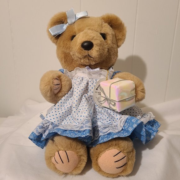 Bearly People Collection Bear with a present - Picture 1 of 15